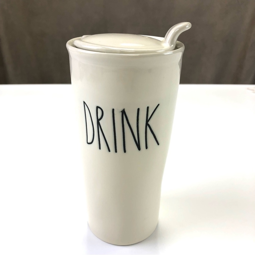 RAE Dunn ceramic Drink tea/coffee travel mug